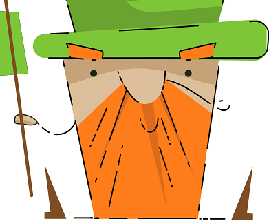 irish face with orange beard
